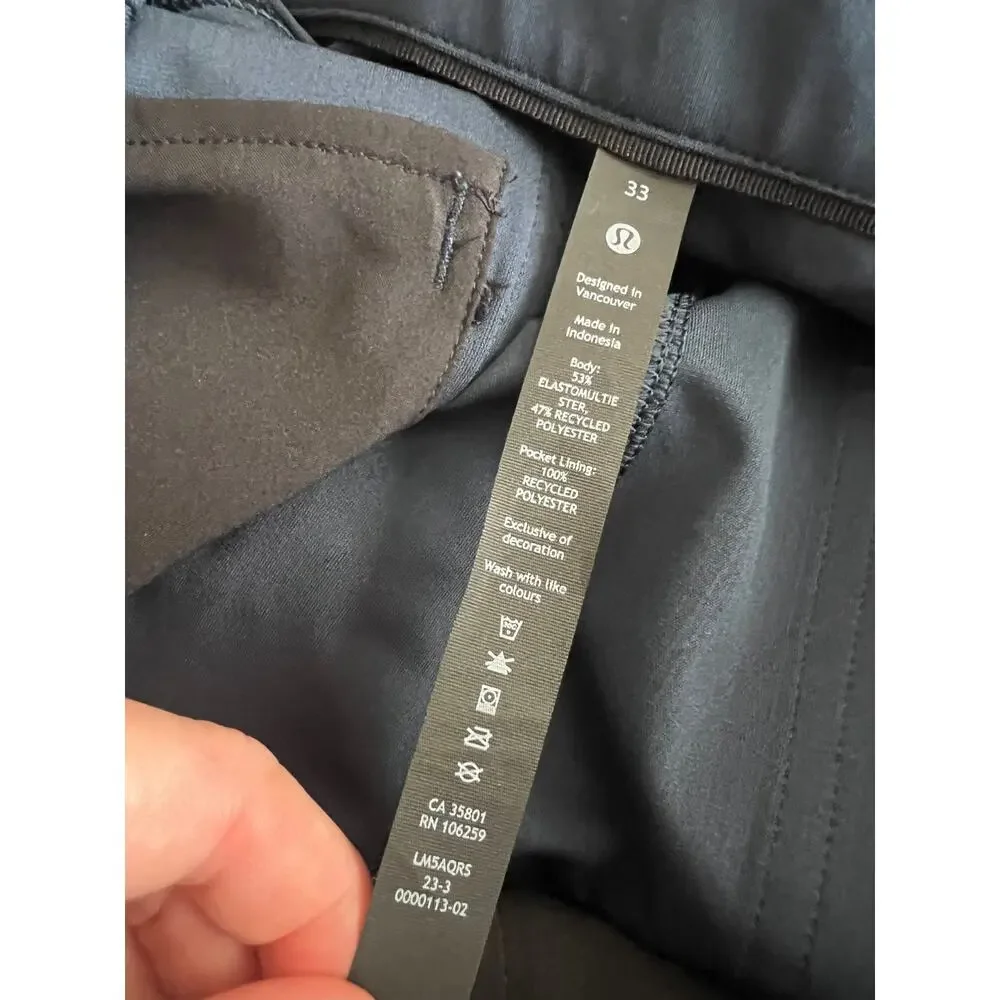 Lululemon ABC Pant Slim 5-Pocket Navy Men's 33
